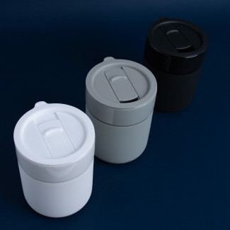 Kubek ceramiczny TEONA z silikonową osłonką z TWOIM NADRUKIEM