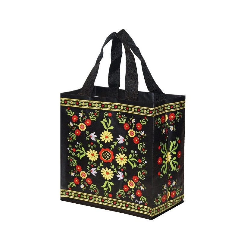 Torba mini FOLK czarna 25x15x27cm