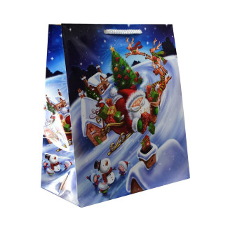 Torby ozdobne święta K1 Renifer 20x11x24 cm na Boże Narodzenie Mikołaja