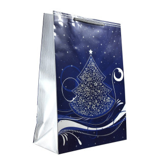 Torby ozdobne święta TL2 gwiazdki 22x11x32cm na Boże Narodzenie Mikołaja