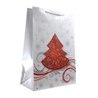 Torby ozdobne święta TL2 gwiazdki 22x11x32cm na Boże Narodzenie Mikołaja