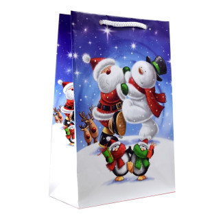 Torby ozdobne święta TL4 renifer 16x7x24 cm na Boże Narodzenie Mikołaja