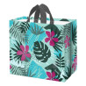 Torba MONSTERA fiolet 45x20x40cm torebka na zakupy materiałowa mocna