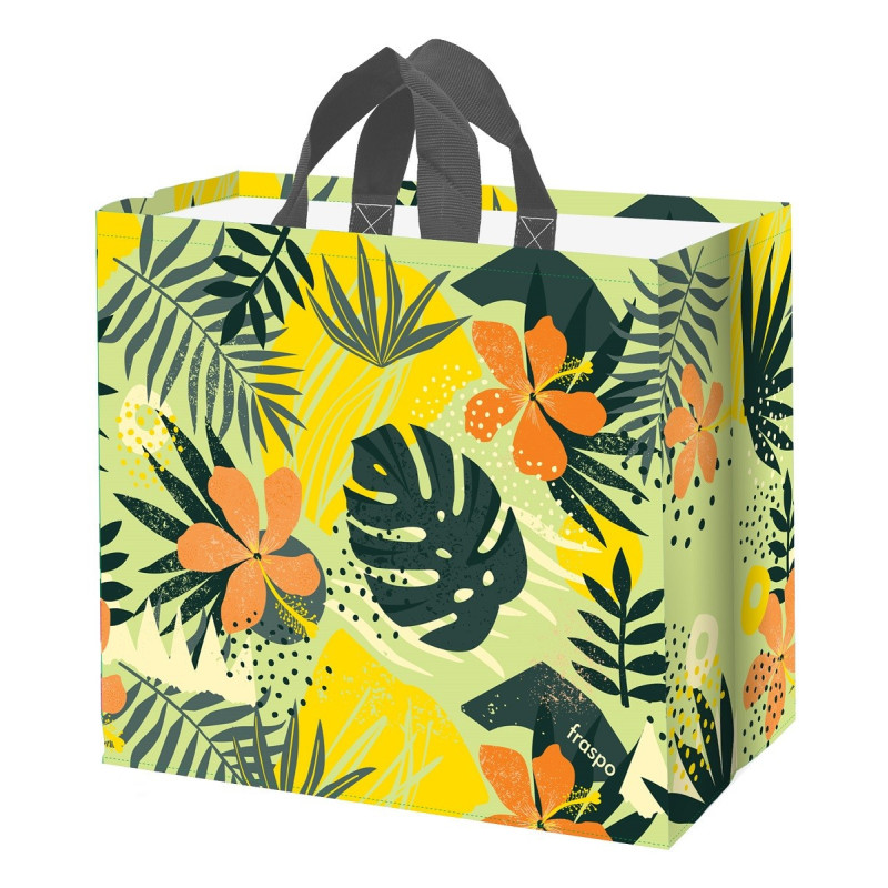 Torba MONSTERA pomarańcz 45x20x40cm torebka na zakupy materiałowa mocna