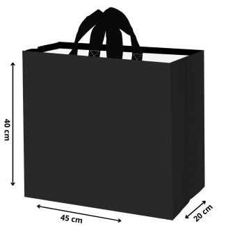 Torba GŁADKA 45x20x40cm torebka na zakupy materiałowa mocna