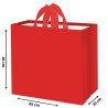 Torba GŁADKA czerwona 45x20x40cm torebka na zakupy materiałowa mocna