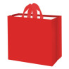 Torba GŁADKA czerwona 45x20x40cm torebka na zakupy materiałowa mocna