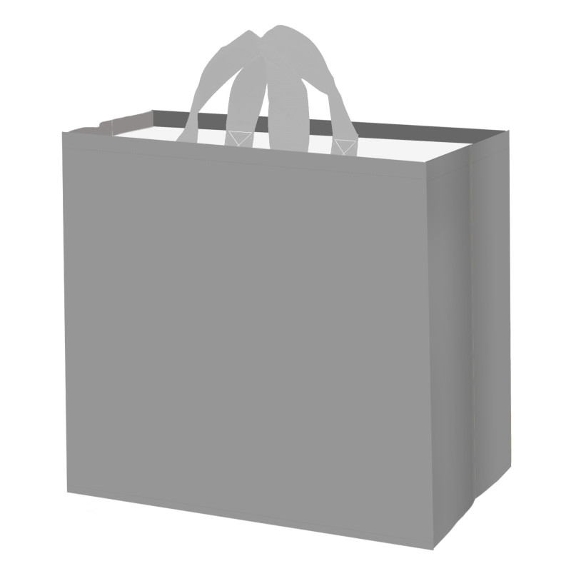 Torba GŁADKA szara 45x20x40cm torebka na zakupy materiałowa mocna