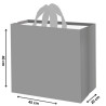 Torba GŁADKA szara 45x20x40cm torebka na zakupy materiałowa mocna