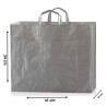 Torba LUX srebrna 41x14x34cm torebka na zakupy materiałowa mocna