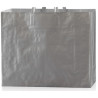 Torba LUX srebrna 41x14x34cm torebka na zakupy materiałowa mocna
