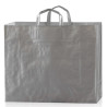 Torba LUX srebrna 41x14x34cm torebka na zakupy materiałowa mocna