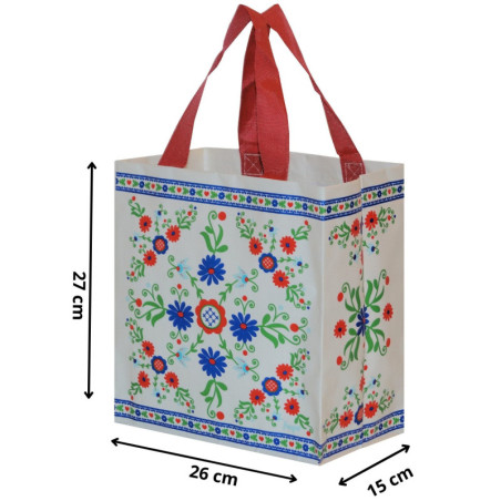 Torba mini FOLK biały 25x15x27cm