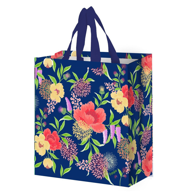 Torba KWIATY granat 30x14x33cm