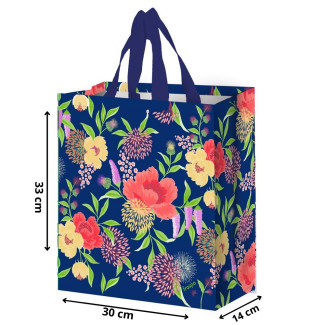 Torba KWIATY granat 30x14x33cm