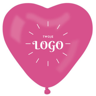 BALONY serca z nadrukiem 1+0 -100 szt pastelowe balony z WŁASNYM NADRUKIEM /LOGO na balonie