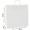 TORBY papierowe z NADRUKIEM 1+0 logo 40x18x39 białe /100sztuk