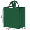 Torba GŁADKA 24L zielona 35x20x35cm torebka na zakupy materiałowa mocna