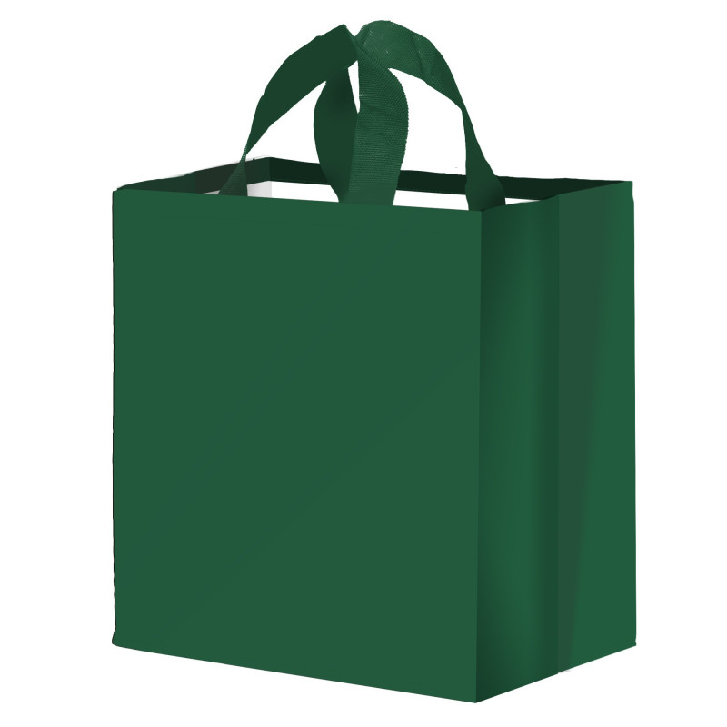 Torba GŁADKA 24L zielona 35x20x35cm torebka na zakupy materiałowa mocna