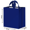 Torba GŁADKA 24L granat 35x20x35cm torebka na zakupy materiałowa mocna