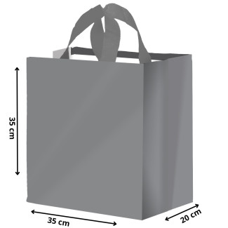 Torba GŁADKA 24L szara 35x20x35cm torebka na zakupy materiałowa mocna