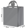 Torba GŁADKA 24L szara 35x20x35cm torebka na zakupy materiałowa mocna