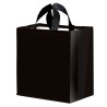Torba GŁADKA 24L czarna 35x20x35cm torebka na zakupy materiałowa mocna