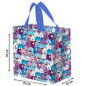 Torba mini PYSIAKI niebieskie 25x15x27cm torebka na zakupy materiałowa mocna