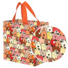 Torba mini PYSIAKI pomarańczowe 25x15x27cm torebka na zakupy materiałowa mocna
