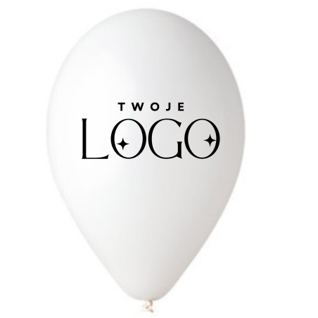 BALONY z nadrukiem 1+0 -100 szt pastelowe balony z WŁASNYM NADRUKIEM /LOGO na balonie