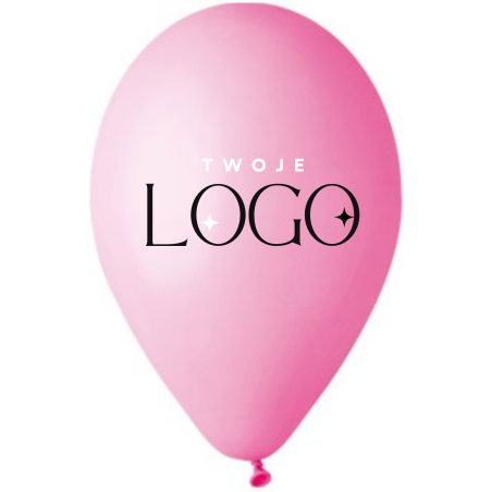 BALONY z nadrukiem 2+0 -200 szt pastelowe balony z WŁASNYM NADRUKIEM /LOGO na balonie