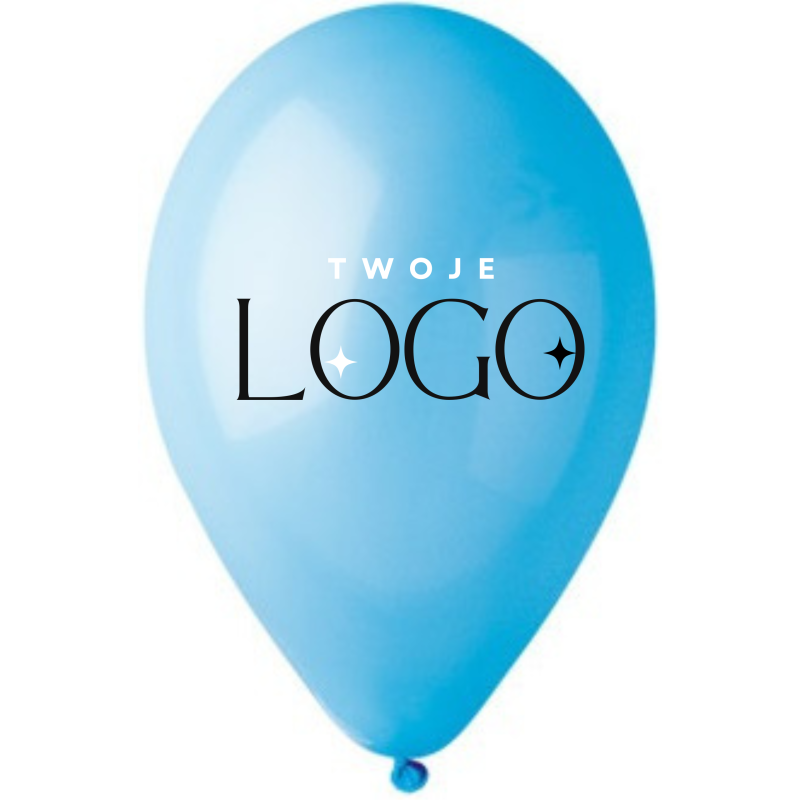 BALONY z nadrukiem 2+0 -300 szt pastelowe balony z WŁASNYM NADRUKIEM /LOGO na balonie