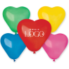 BALONY serca z nadrukiem 1+0 -100 szt pastelowe balony z WŁASNYM NADRUKIEM /LOGO na balonie