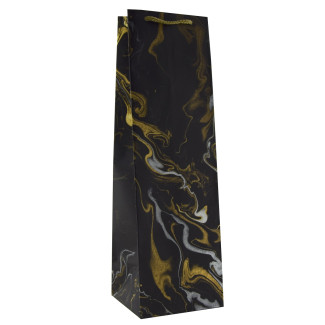 Torby PREZENTOWE KB czarna 12x11x39cm -10 szt TOREBKI na prezenty TORBA ozdobna prezentowa TOREBKA laminowana