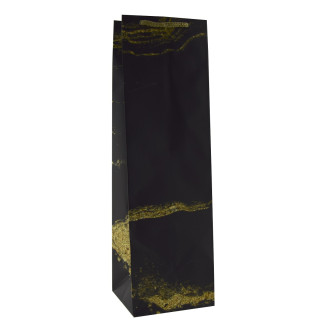 Torby PREZENTOWE KB czarna 12x11x39cm -10 szt TOREBKI na prezenty TORBA ozdobna prezentowa TOREBKA laminowana