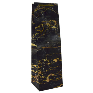 Torby PREZENTOWE KB czarna 12x11x39cm -10 szt TOREBKI na prezenty TORBA ozdobna prezentowa TOREBKA laminowana