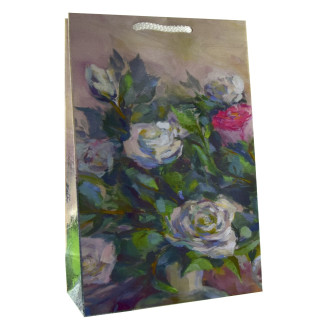 Torby PREZENTOWE TL4 kwiaty 16x7x24cm -10 szt