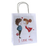 Torba papierowa z nadrukiem I LOVE YOU para