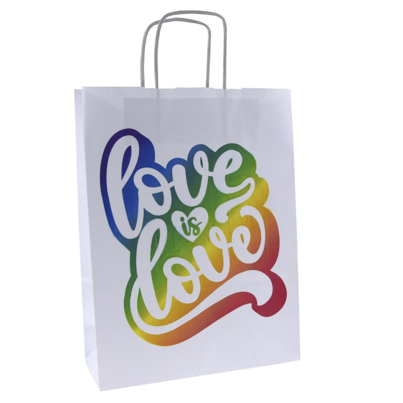 Torba papierowa z nadrukiem LOVE is LOVE /A4