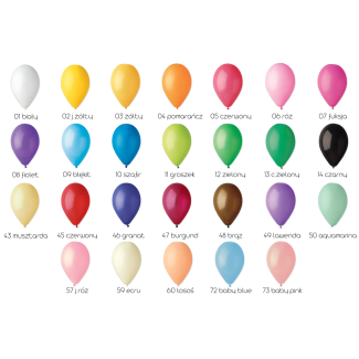 BALONY z nadrukiem 1+0 -200 szt pastelowe balony z WŁASNYM NADRUKIEM /LOGO na balonie