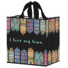 Torba MIASTO czarna 35x20x35cm torebka na zakupy materiałowa mocna