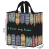 Torba MIASTO czarna 35x20x35cm torebka na zakupy materiałowa mocna