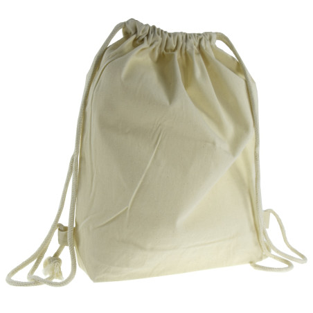 worko-plecak bawełniany ecru z dnem 38x42x10cm