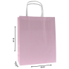 Torby papierowe różowe 18x8x22cm / 250 szt / TORBA mała na zakupy TOREBKI do sklepu