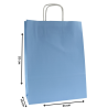 Torby papierowe niebieskie 24x10x32 cm / 250 szt / TORBA a4 na zakupy TOREBKI do sklepu