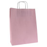 Torby papierowe różowe 24x10x32 cm / 50 szt / TORBA a4 na zakupy TOREBKI do sklepu