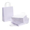 Torby papierowe EKO BIAŁE 18x8x22cm / 1 szt / TORBA mała na zakupy TOREBKI do sklepu