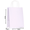 Torby papierowe EKO BIAŁE 18x8x22cm / 1 szt / TORBA mała na zakupy TOREBKI do sklepu
