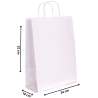 Torby papierowe EKO BIAŁE 24x10x32 cm / 25 szt / TORBA a4 na zakupy TOREBKI do sklepu