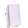 Torby papierowe EKO BIAŁE 24x10x36 cm / 250 szt / TORBA a4 na zakupy TOREBKI do sklepu